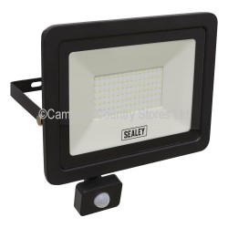 Sealey LED Floodlight Extra Slim Wall Mount & PIR 100w